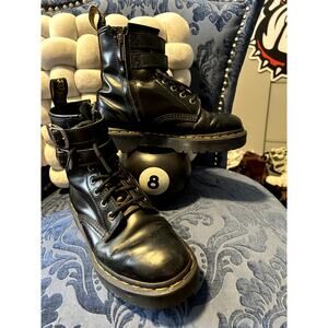 Dr Martens 1460 Alt Black Double Buckle size 7/EU 38